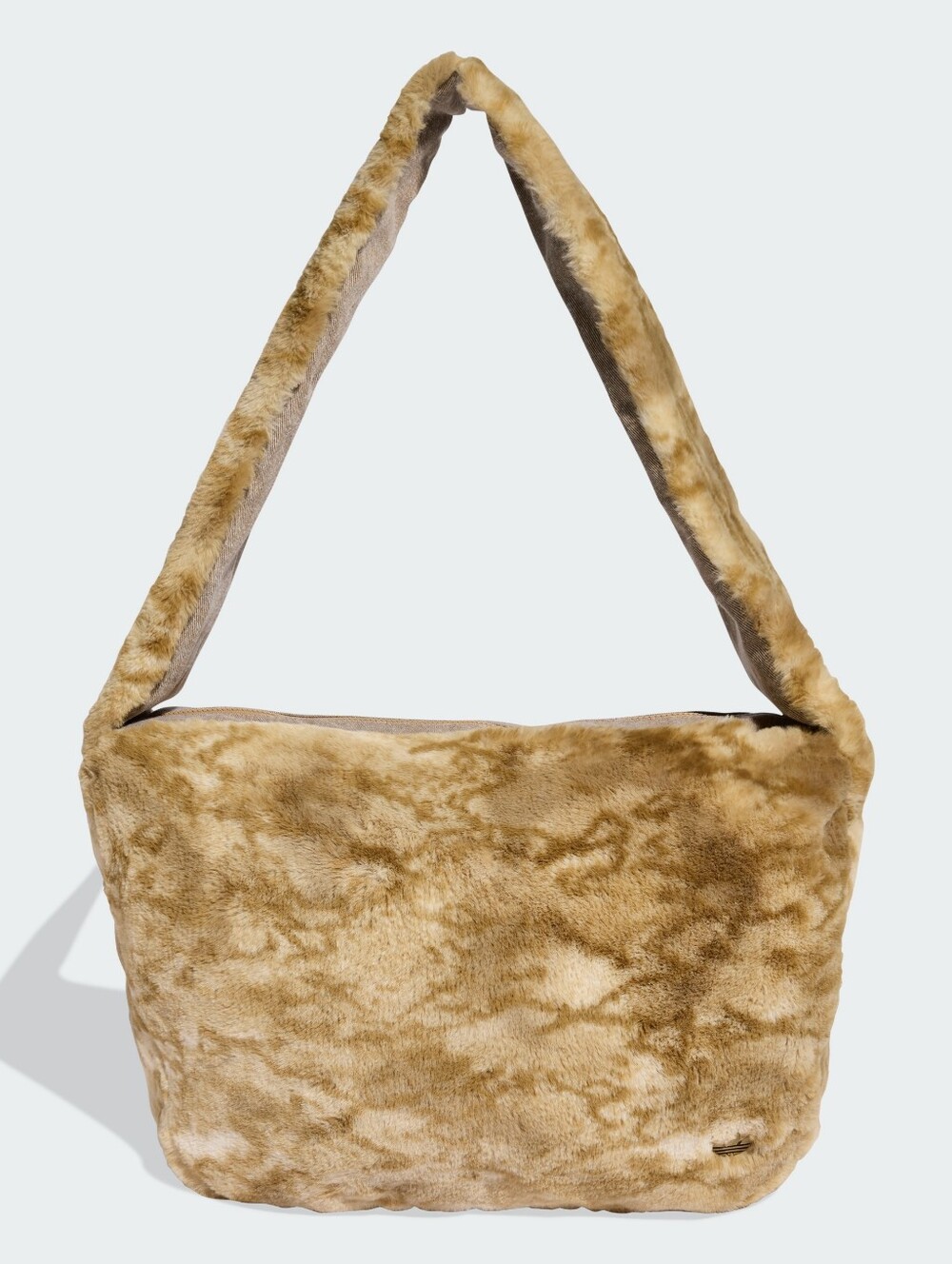 Adidas Originals  Faux Fur Shoulder Bag in Light Brown